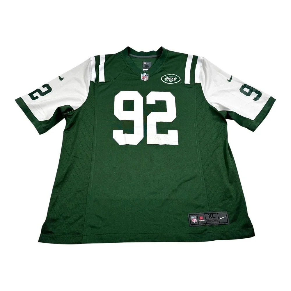 New York Jets Football Jersey Mens XL Green NFL Nike OBrien 92 On Field